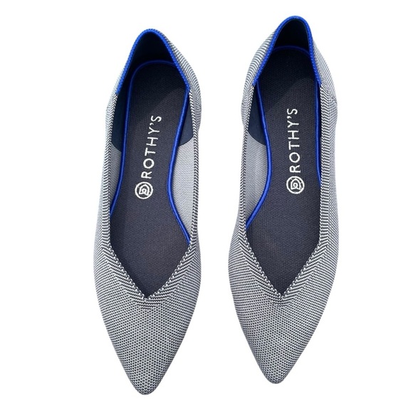 Rothy’s The Point cloud slip-on flats knit grey women’s 11 - Picture 2 of 6